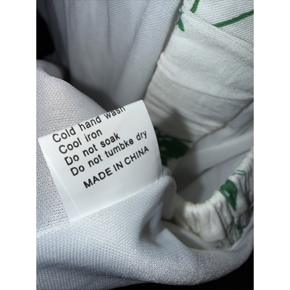 Reverse Dainty‎ Floral Crossover Midi Dress Sz Small Grern/White - Picture 11 of 13